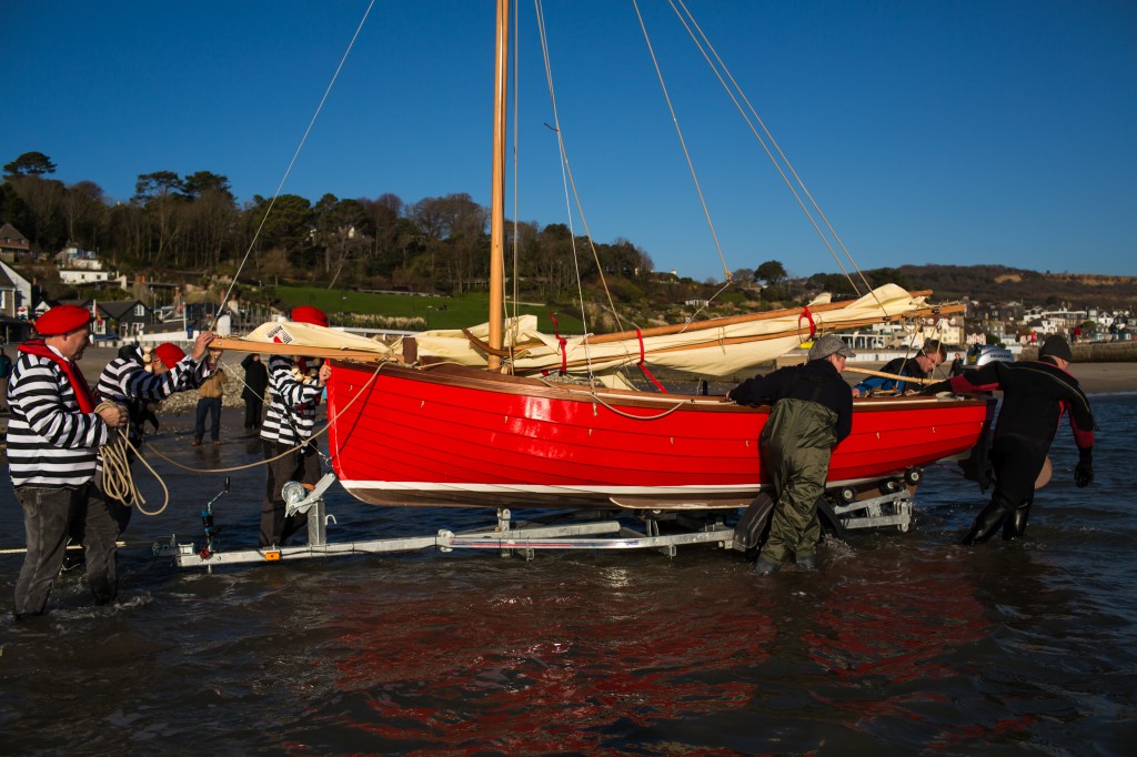 Boat Building Academy Lyme Regis launch 2014 photographs