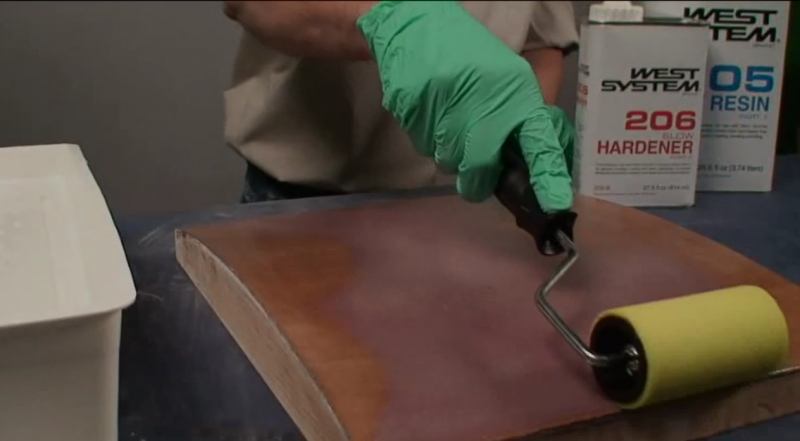 Using epoxy to repair barrier coating