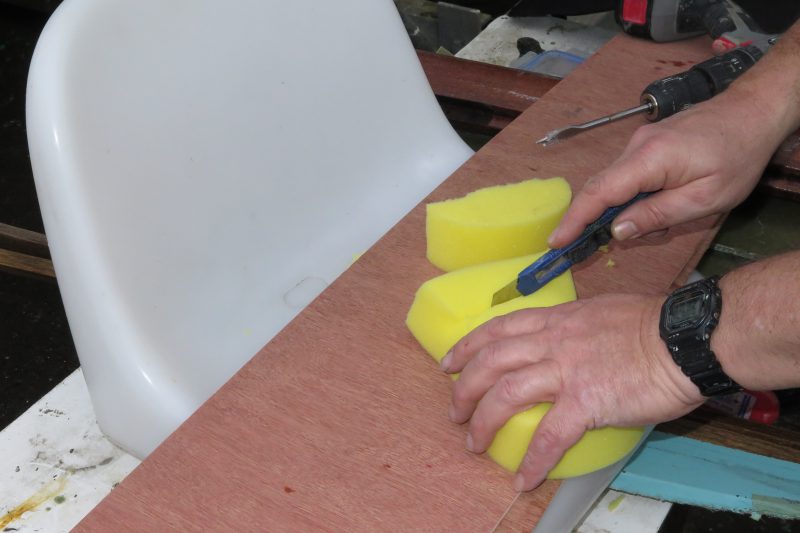 Cutting sponge ready to use high quality epoxy resin to secure an inaccessible bolt or screw