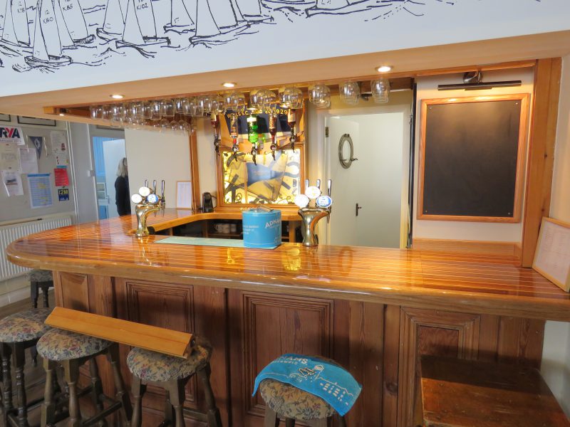 The front of the bar has been finished with thickened WEST SYSTEM epoxy resin