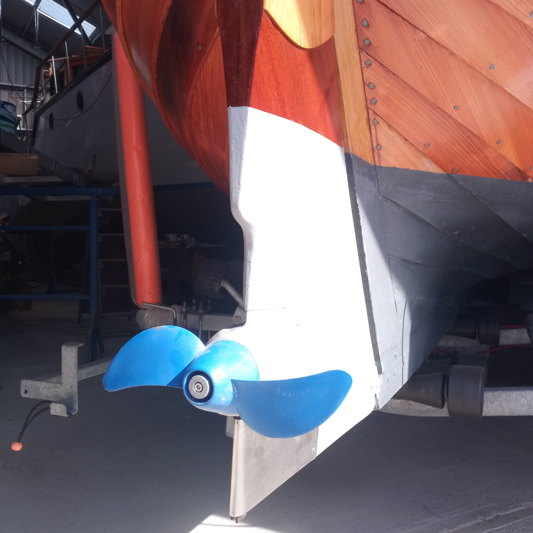 SCOTTISH BOATBUILDER USING WEST SYSTEM® EPOXY TO EMBED ELECTRIC PROPULSION INTO TRADITIONAL RUDDERS