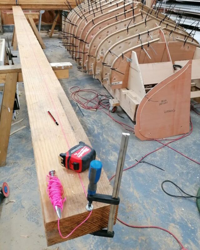 Boat in production process.
