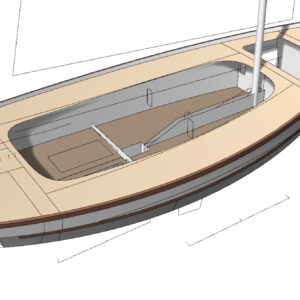 3D CAD View of the digital boat design