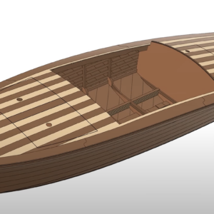 A boat project plan on a computer