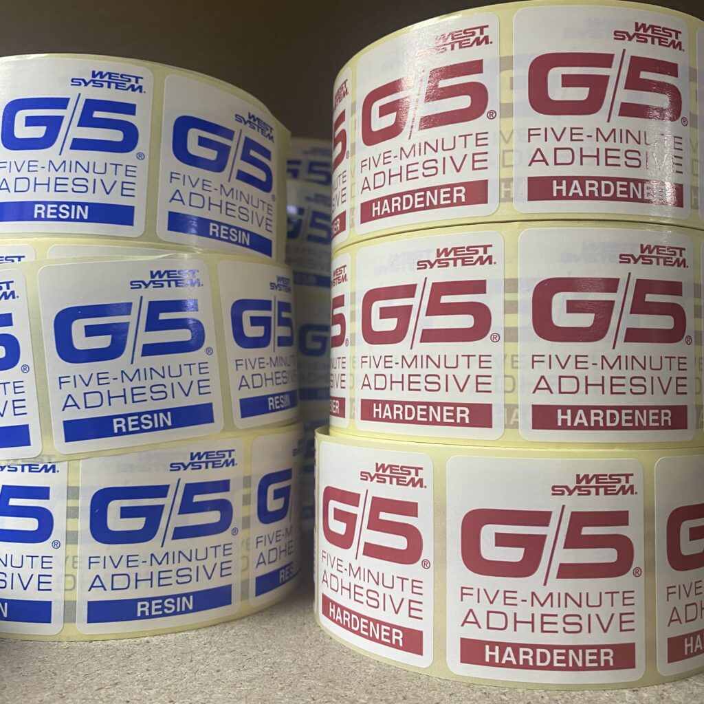 g/5 west system epoxy stickers 